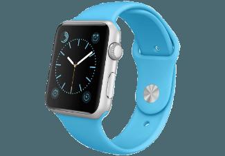 APPLE Watch 42 mm Aluminium mit Sportarmband (MLC52FD/A) Blau/Silber (Smart Watch)