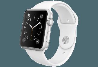 APPLE Watch 42 mm Edelstahl mit Sportarmband (MJ3V2FD/A) Weiß (Smartwatch)