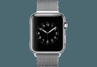 APPLE Watch 42 mm Edelstahlgehäuse mit Milanaise-Armband (MJ3Y2FD/A) Silber (Smartwatch), APPLE, Watch, 42, mm, Edelstahlgehäuse, Milanaise-Armband, MJ3Y2FD/A, Silber, Smartwatch,