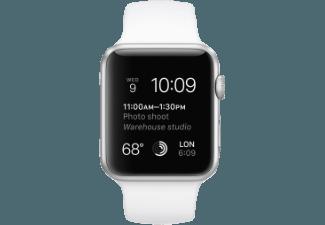 APPLE Watch 42mm Aluminiumgehäuse mit Sportband (MJ3N2FD/A) Silber/Weiß (Smart Watch), APPLE, Watch, 42mm, Aluminiumgehäuse, Sportband, MJ3N2FD/A, Silber/Weiß, Smart, Watch,