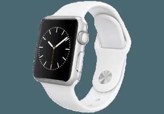 APPLE Watch Sport 38 mm Aluminiumgehäuse mit Armband (MJ2T2FD/A) Weiß/Silber (Smartwatch)