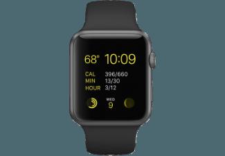 APPLE Watch Sport 42mm Aluminiumgehäuse mit Sportband (MJ3T2FD/A) Grau/Schwarz (Smart Watch), APPLE, Watch, Sport, 42mm, Aluminiumgehäuse, Sportband, MJ3T2FD/A, Grau/Schwarz, Smart, Watch,