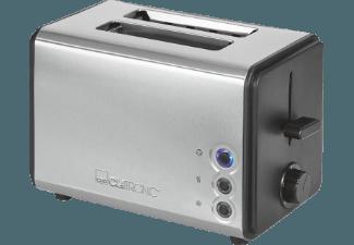 CLATRONIC TA 3620 Toaster Schwarz/Inox (750-850 Watt, Schlitze: 2 Langschlitze)