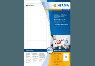 HERMA 10303 Ablösbare Etiketten 88.9x33.8 mm A4 1600 St.