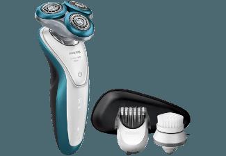 PHILIPS S7920/65 Shaver Series 7000 Herrenrasierer Weiß/Türkis (GentlePresicion-Klingensystem)