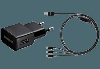 SAMSUNG Ladeadapter-Set (2A)& Multi-Ladekabel ET-KG900 Schwarz Ladeadapter Set, SAMSUNG, Ladeadapter-Set, 2A, &, Multi-Ladekabel, ET-KG900, Schwarz, Ladeadapter, Set