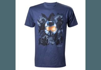Halo - Chestprint T-Shirt Größe L Blau