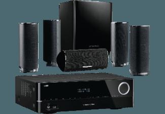 HARMAN KARDON HD COM 1716S 5.1 Heimkino-System (AV Receiver, 5.1 Lautsprecher System, iPod Steuerung, Bluetooth, Schwarz)