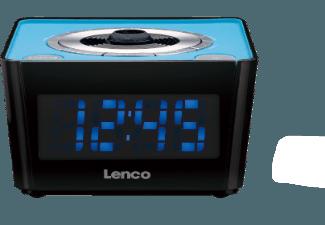 LENCO CR-16 Uhrenradio (PLL FM Radio, FM, UKW, Schwarz/Blau), LENCO, CR-16, Uhrenradio, PLL, FM, Radio, FM, UKW, Schwarz/Blau,