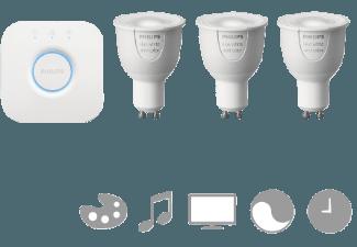 PHILIPS 508626 Hue inkl. 3 Lampen und 1 Bridge Starter Kit Weiß, PHILIPS, 508626, Hue, inkl., 3, Lampen, 1, Bridge, Starter, Kit, Weiß