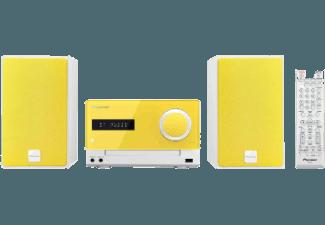 PIONEER X-CM35 Y Micro Anlage (iPod Steuerung, Limonengelb)