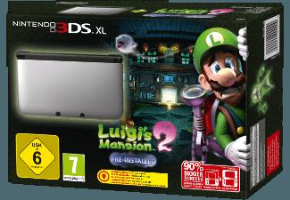 3DS XL Silber   Schwarz inkl. Luigi's Mansion 2
