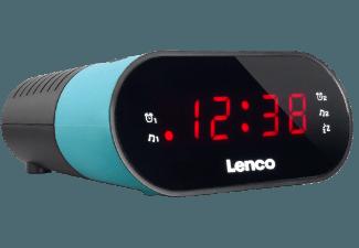 LENCO CR-07 Uhrenradio (PLL FM, FM, Blau)