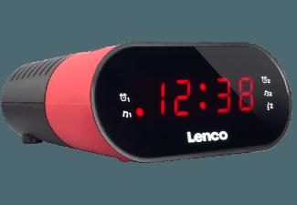 LENCO CR-07 Uhrenradio (PLL FM, FM, Pink), LENCO, CR-07, Uhrenradio, PLL, FM, FM, Pink,