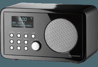 SCANSONIC IN210 Internetradio (FM Tuner, Schwarz)