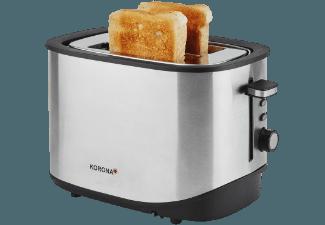 KORONA 21252 Toaster Schwarz/Edelstahl (920 Watt, Schlitze: 2), KORONA, 21252, Toaster, Schwarz/Edelstahl, 920, Watt, Schlitze:, 2,