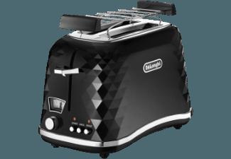 DELONGHI CTJ 2103.BK Toaster Brillant Schwarz (900 Watt, Schlitze: 2), DELONGHI, CTJ, 2103.BK, Toaster, Brillant, Schwarz, 900, Watt, Schlitze:, 2,