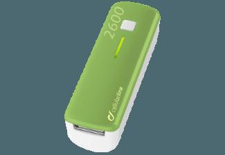 CELLULAR LINE 37128 Pocket Powerbank 2600 mAH Grün, CELLULAR, LINE, 37128, Pocket, Powerbank, 2600, mAH, Grün