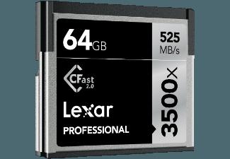 LEXAR Professional CompactFlash, 64 GB, 3500x, bis zu 525 Mbit/s