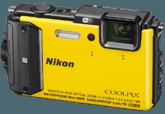 NIKON COOLPIX AW 130  Gelb (16 Megapixel, 5x opt. Zoom, 7.5 cm OLED, WLAN)