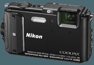 NIKON COOLPIX AW 130  Schwarz (16 Megapixel, 5x opt. Zoom, 7.5 cm OLED, WLAN), NIKON, COOLPIX, AW, 130, Schwarz, 16, Megapixel, 5x, opt., Zoom, 7.5, cm, OLED, WLAN,