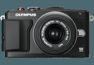 OLYMPUS E-PL6 Systemkamera 16.1 Megapixel mit Objektiv 14-42 mm f/3.5-5.6, 7.6 cm Display   Touchscreen