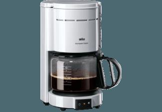 BRAUN KF 47/1 Aromaster Classic Filterkaffeemaschine Weiß (Glaskanne, OptiBrewSystem)