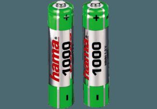 HAMA 087088 NiMH-Akkus 2x AAA 1000 mAh Micro AAA Akuu 1000 mAh