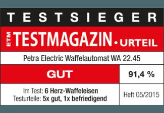 Waffeleisen Petra WA22.45 Waffelautomat mit Thermostat 19 cm Backfläche Waffel 