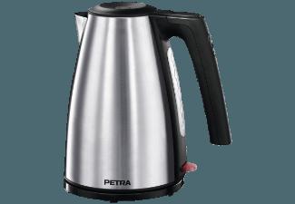 PETRA WK 521.35 Wasserkocher Silber/Schwarz (1630 Watt, 1 Liter/Jahr)