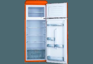 RESPEKTA KS 150 ORANGE GLANZ RETRO Kühlschrank (208 kWh/Jahr, A , 1497 mm hoch, Orange)