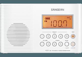 SANGEAN H-201  (PLL Tuner, FM, MW, UKW, Weiß)