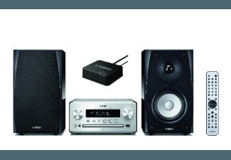YAMAHA MCR-N 560 WA Kompaktanlage (iPod Steuerung, CD, CD-R/CD-RW, USB, Silber/Schwarz)